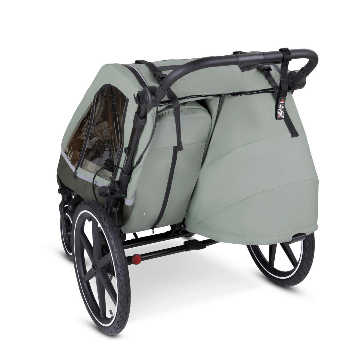 FAHRRADANHÄNGER   Tour 2  - Salbeigrün, Basics, Textil (81/53/56cm) - ABC Design