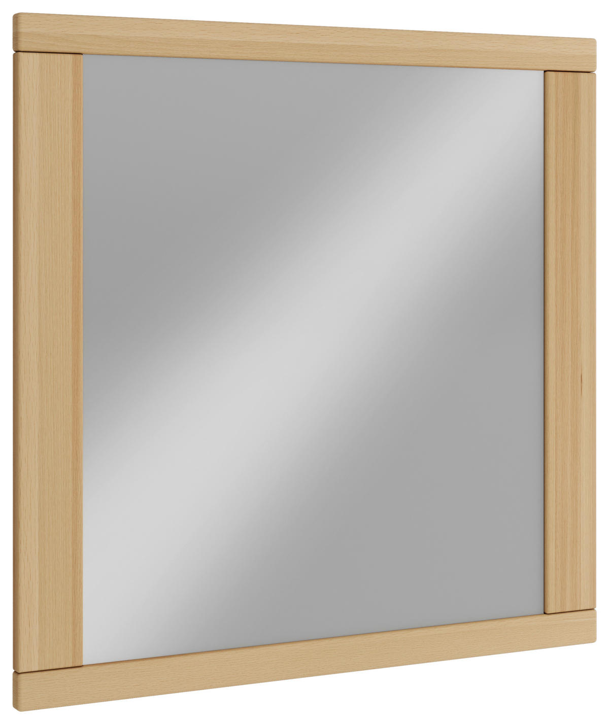 WANDSPIEGEL 80/80/2 cm    in rechteckig  - Buchefarben, Design, Glas/Holz (80/80/2cm) - Livetastic