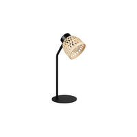 TISCHLEUCHTE - Schwarz/Naturfarben, Natur, Naturmaterialien/Metall (20/36/14cm)