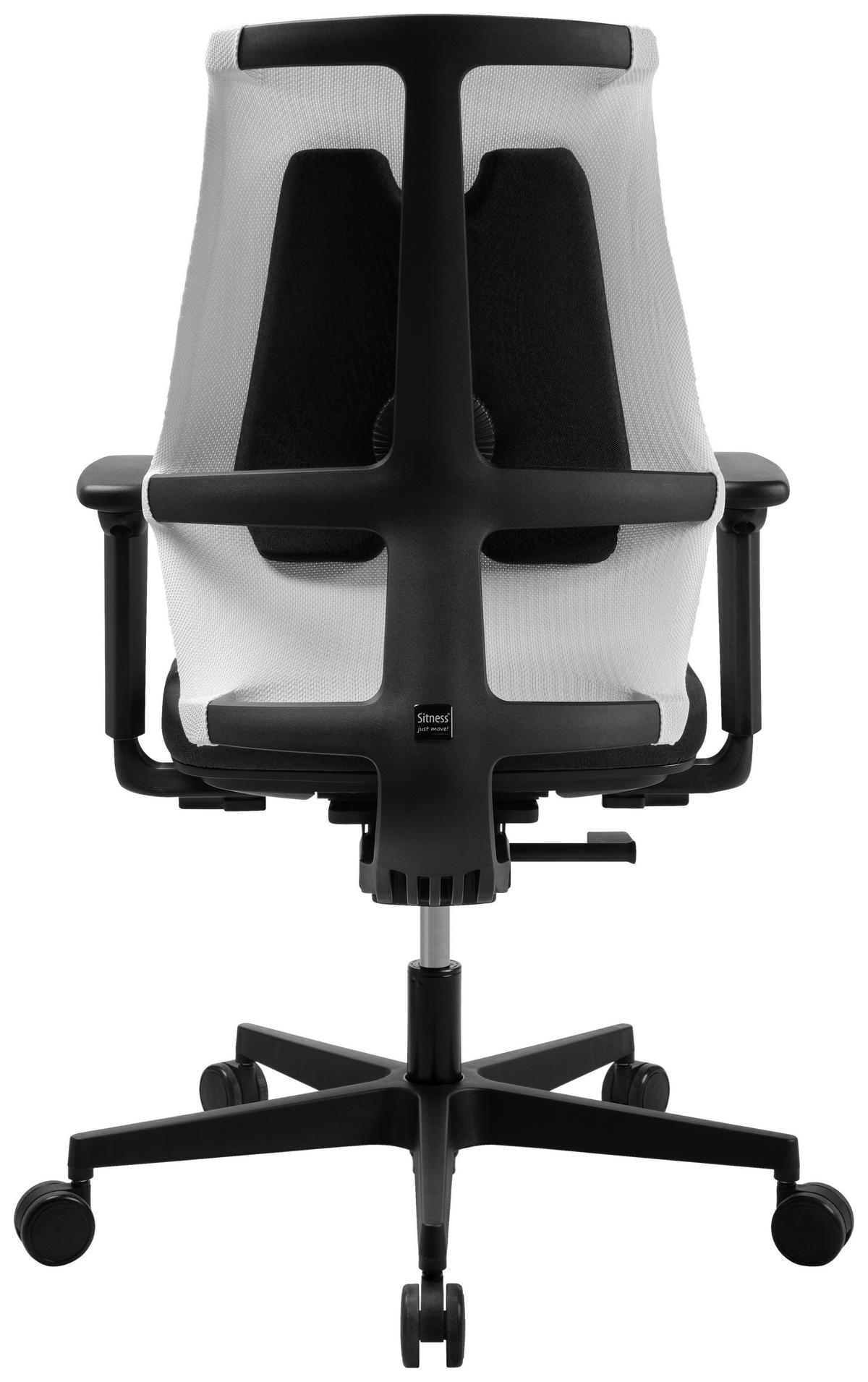 DREHSTUHL Flachgewebe Schwarz, Weiß  - Schwarz/Weiß, MODERN, Kunststoff/Textil (47/100-112/45-51cm) - Topstar