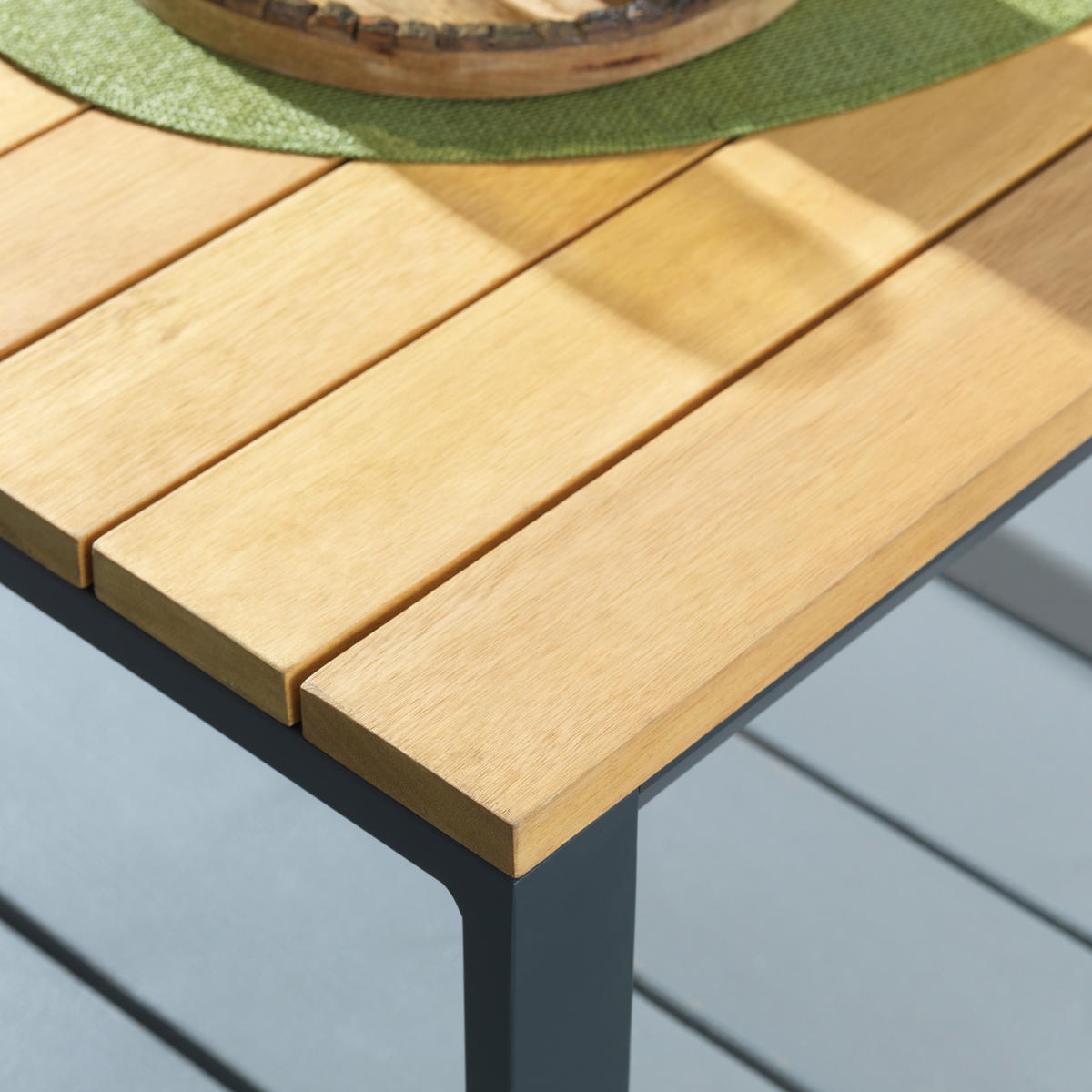 LOUNGETISCH 65/65/40 cm  - Anthrazit/Naturfarben, Design, Holz/Metall (65/65/40cm) - Ambia Garden