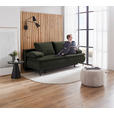 BOXSPRINGSOFA  in Flachgewebe Dunkelgrün  - Dunkelgrün, KONVENTIONELL, Textil/Metall (204/93/100cm) - Novel