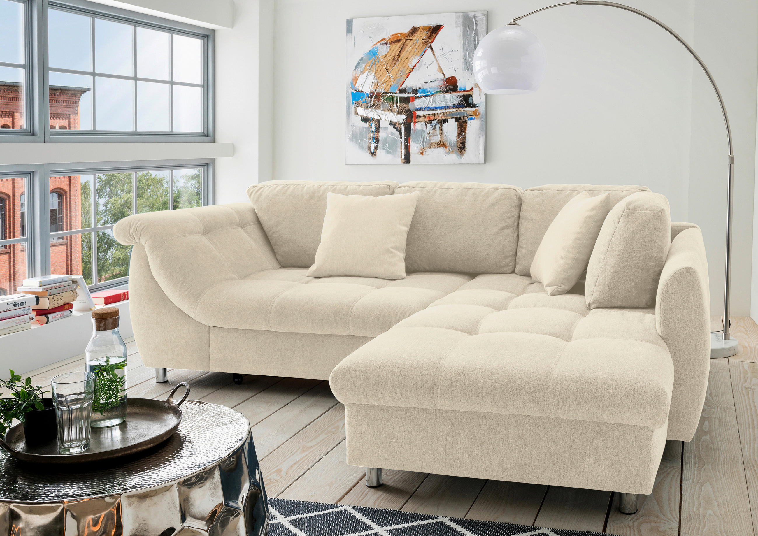 Livetastic ROHOVÁ SEDAČKA, textil, béžová