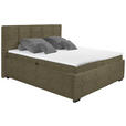 POLSTERBETT Matratze, Bettkasten, Topper Braun, Grün 180/200 cm  - Graphitfarben/Schwarz, KONVENTIONELL, Kunststoff/Textil (180/200cm) - Esposa