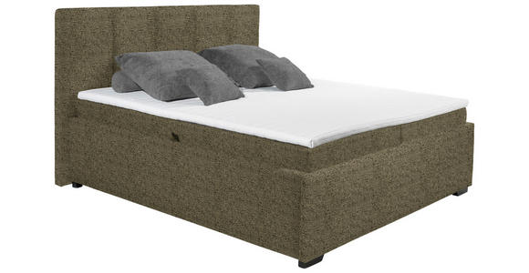 POLSTERBETT Matratze, Bettkasten, Topper Braun, Grün 180/200 cm  - Graphitfarben/Schwarz, KONVENTIONELL, Kunststoff/Textil (180/200cm) - Esposa