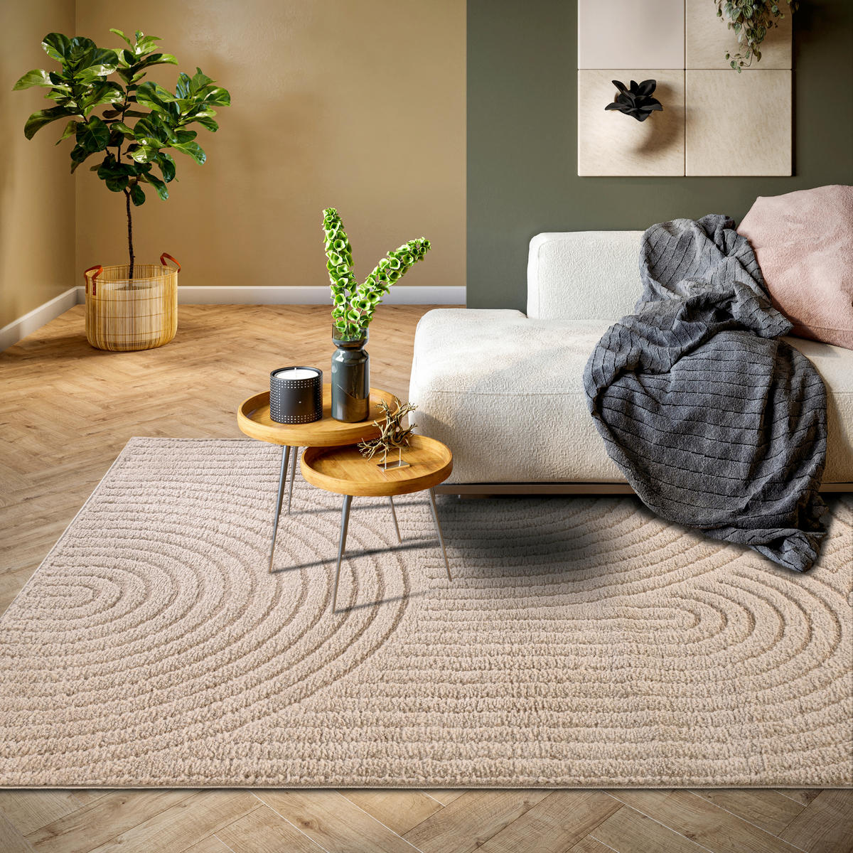 HOCHFLORTEPPICH 160/235 cm New York Taupe  - Taupe, Basics, Kunststoff/Textil (160/235cm) - Elle Decoration