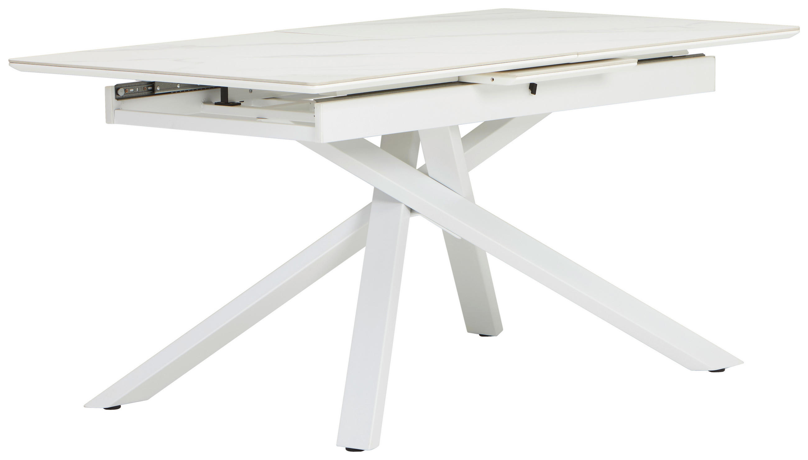 TRPEZARIJSKI STO  bela   - bela, Moderno, metal/pločasti materijal (160/90/76cm) - MID.YOU