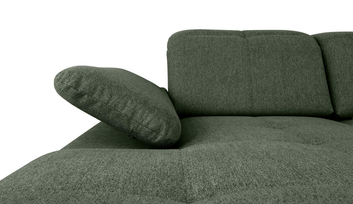 WOHNLANDSCHAFT Grün  - Grau/Grün, Design, Textil/Metall (173/328/215cm) - MID.YOU