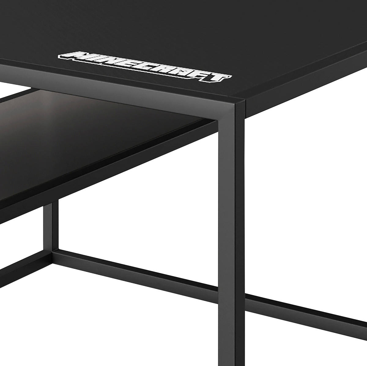 COUCHTISCH 70/70/45 cm quadratisch Schwarz  - Schwarz, MODERN, Holzwerkstoff/Metall (70/70/45cm) - Minecraft