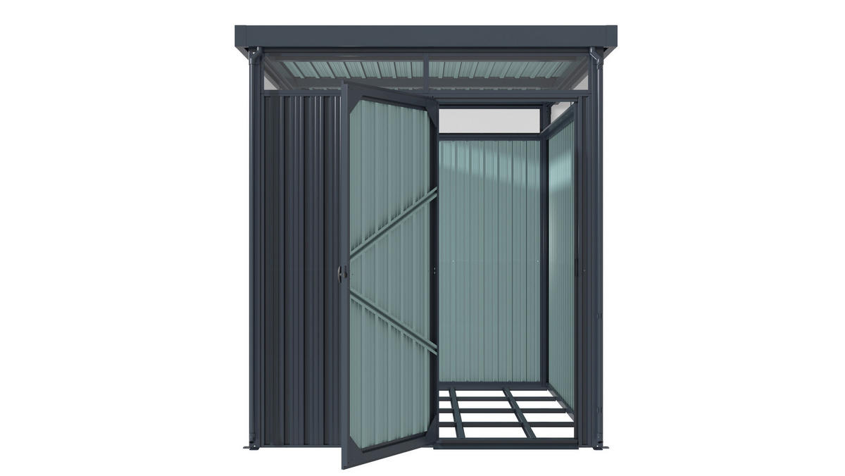 GERÄTEHAUS 190/226/245 cm  - Anthrazit, Basics, Metall (190/226/245cm)