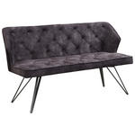 SITZBANK 157/85/59 cm  in Anthrazit, Schwarz  - Anthrazit/Schwarz, Design, Textil/Metall (157/85/59cm) - Carryhome