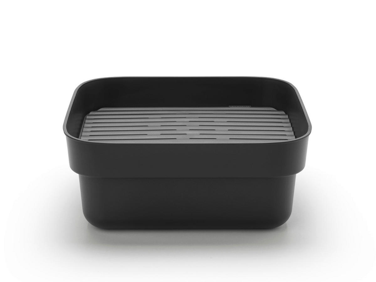 GESCHIRRABTROPFTASSE  - Dunkelgrau, Basics, Kunststoff (37,4/34,4/16,1cm) - Brabantia