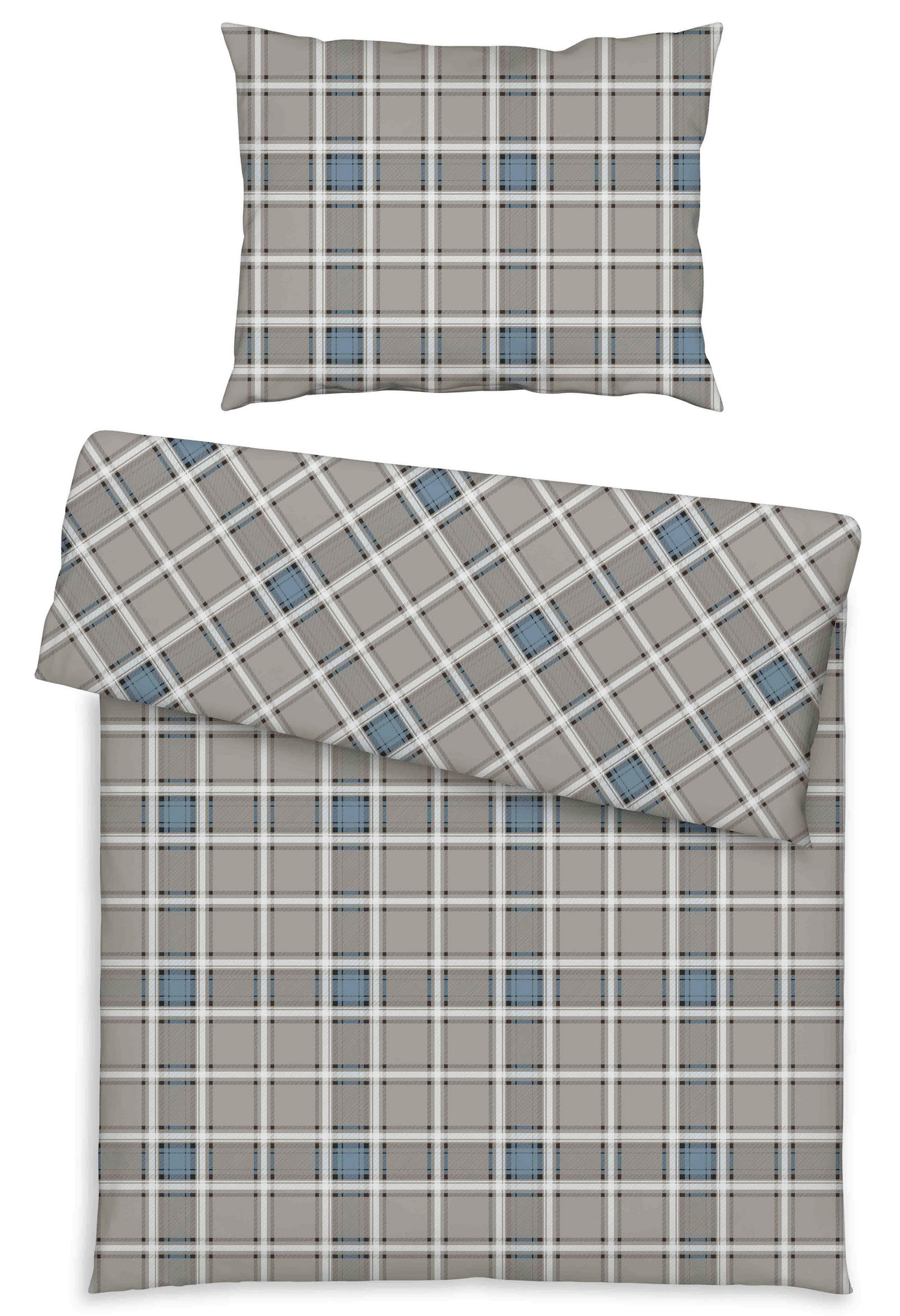 BETTWÄSCHE 2-teilig Impulse Flanell 140/200 cm  - Beige, Basics, Textil (140/200cm) - Estella