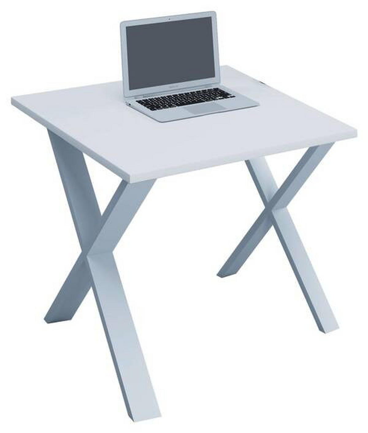 SCHREIBTISCH 80/80/76 cm  in Weiß  - Weiß, MODERN, Holzwerkstoff/Metall (80/80/76cm) - MID.YOU