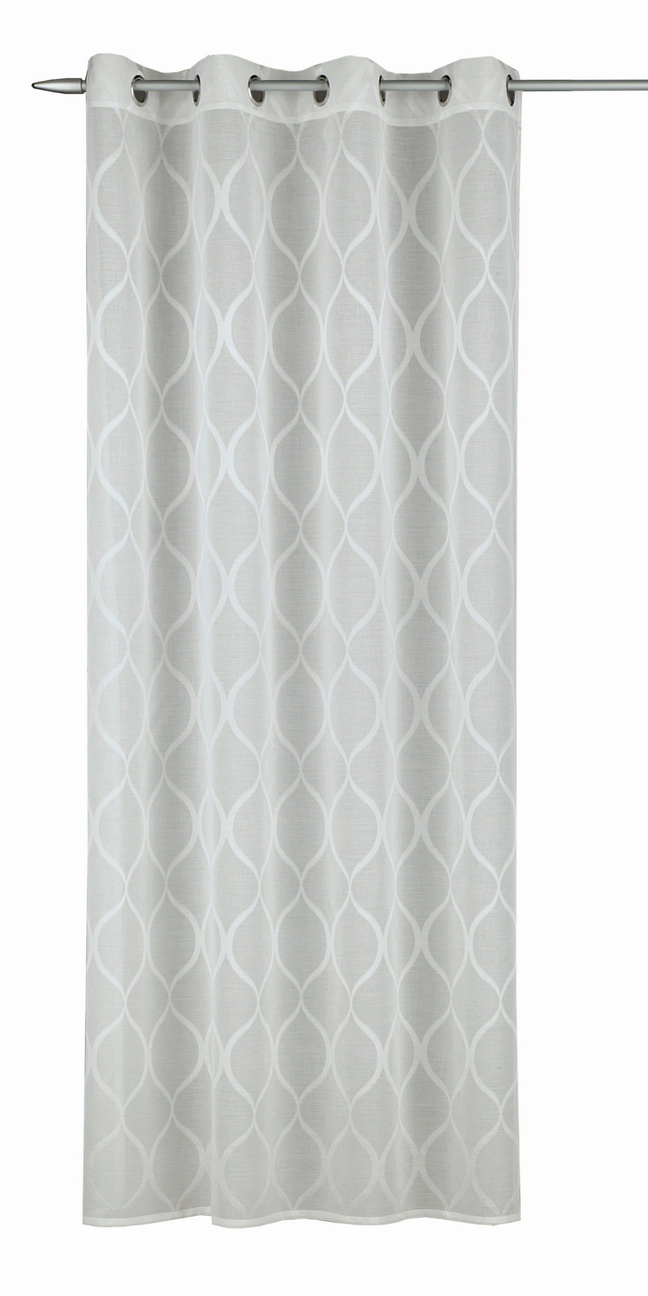 FERTIGVORHANG halbtransparent  - Weiß, Basics, Textil (135/245cm)