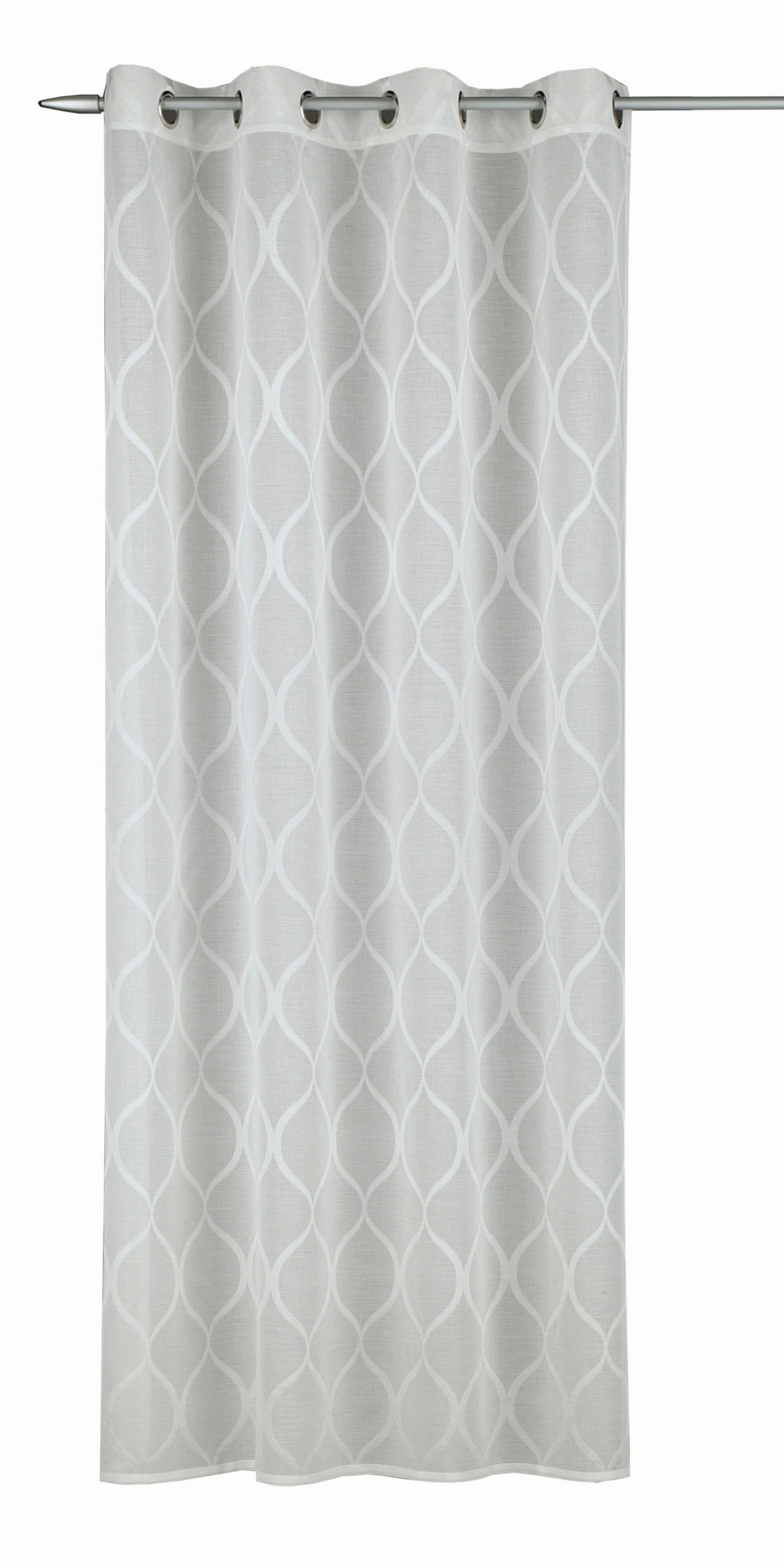 FERTIGVORHANG halbtransparent  - Weiß, Basics, Textil (135/245cm)