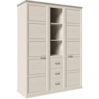 BABYKLEIDERSCHRANK Camron Grau, Weiß  - Weiß/Grau, Natur, Holzwerkstoff/Kunststoff (154/209,2/60,2cm) - My Baby Lou