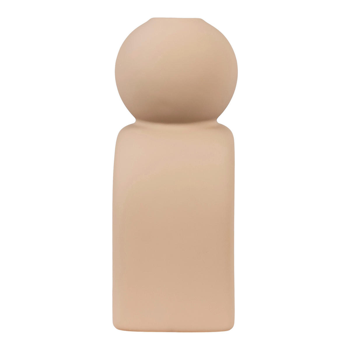KERZENHALTER - Beige, Basics, Keramik (6,5/17/10,5cm)