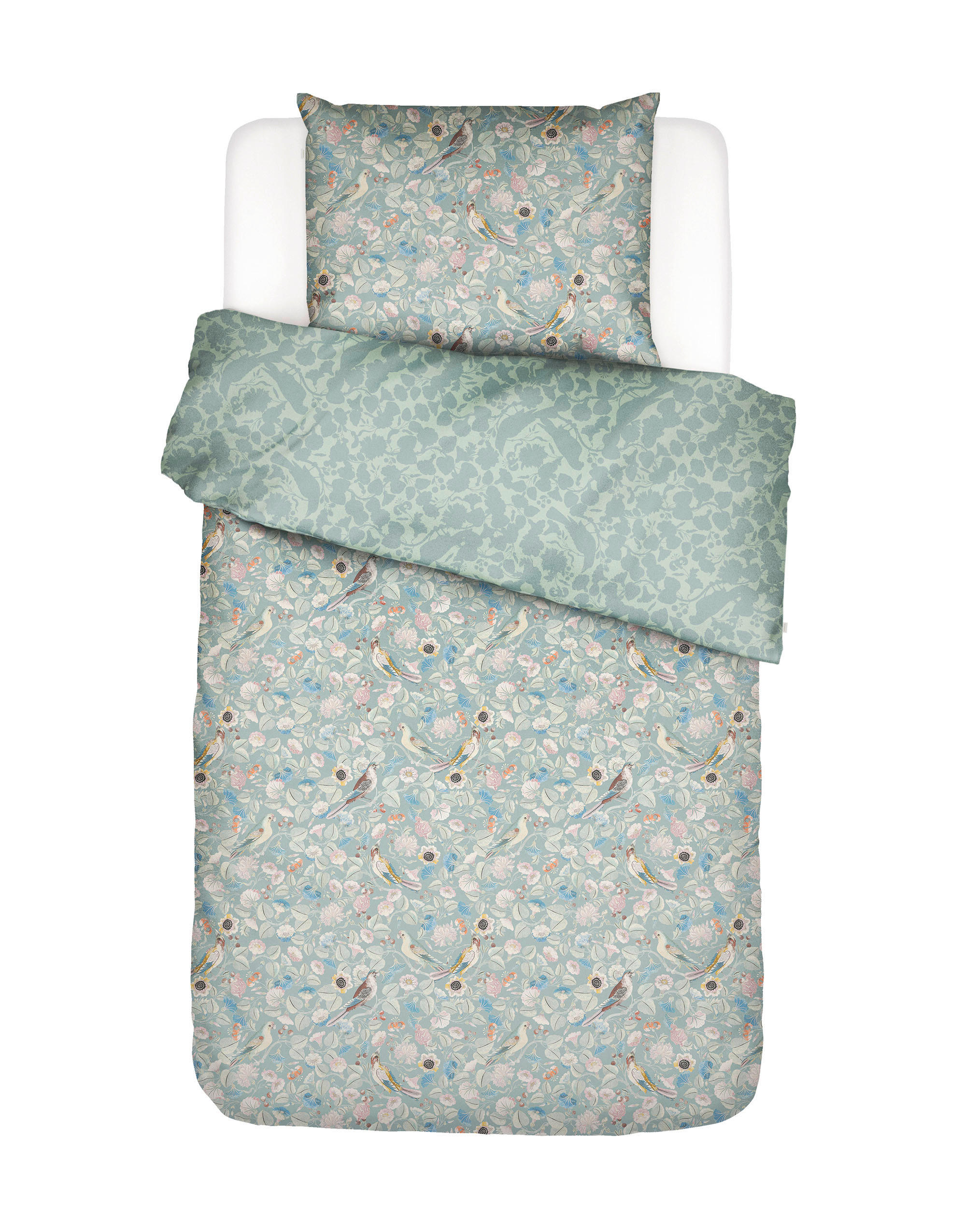 POVLEČENÍ, satén, zelená, 140/200 cm - zelená, Basics, textil (140/200cm) - Essenza