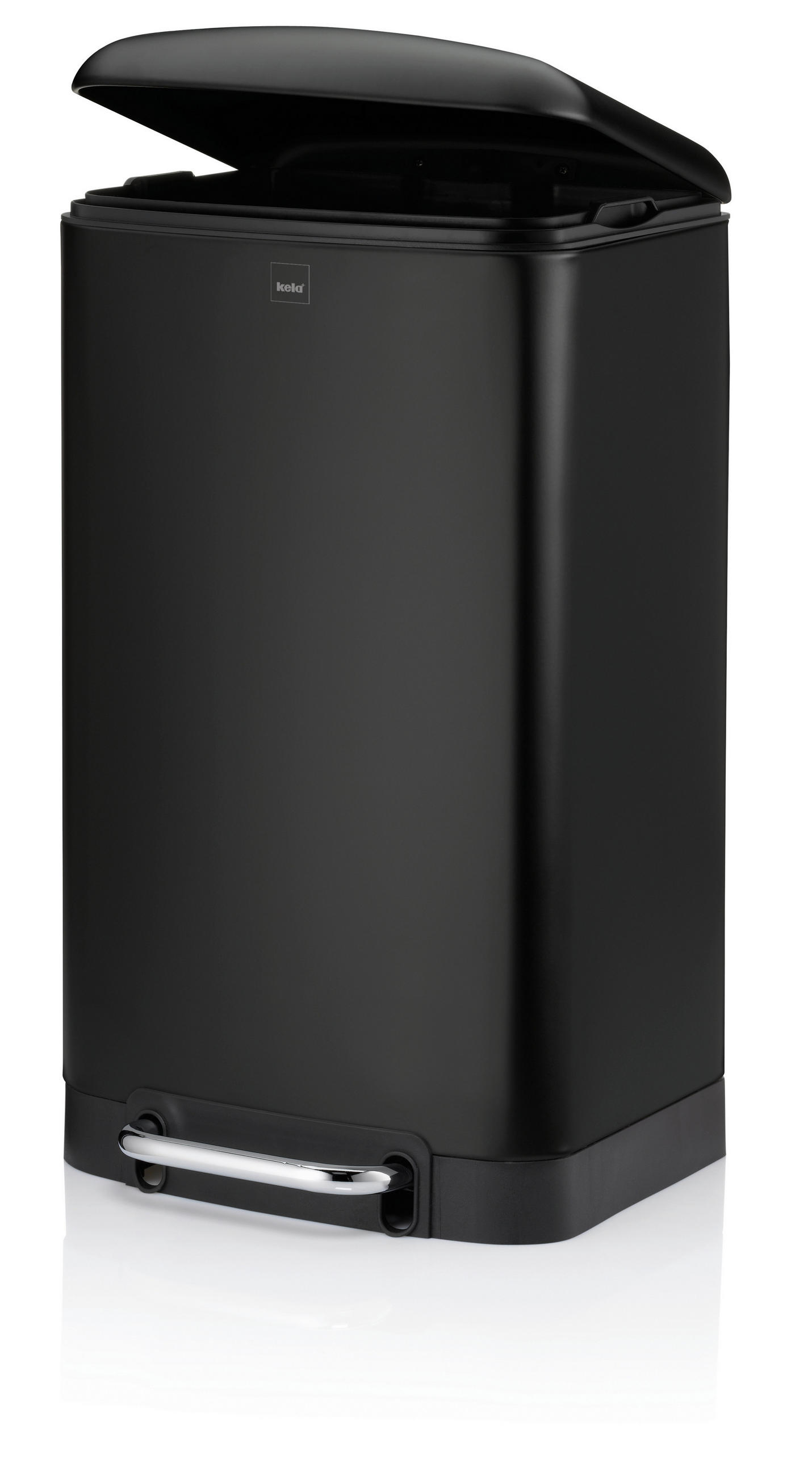 TRETEIMER 30 l  Metall  - Schwarz, Basics, Kunststoff/Metall (34/30,5/61cm) - Kela