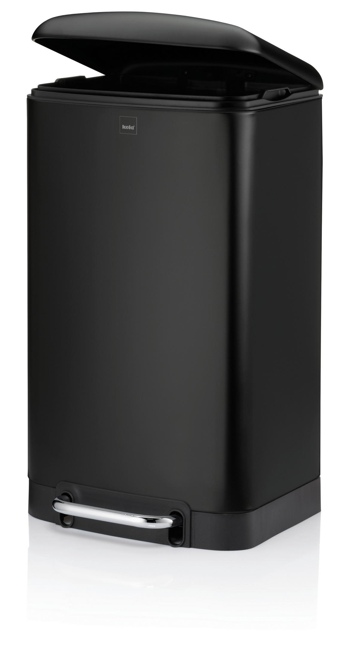 TRETEIMER 30 l  Metall  - Schwarz, Basics, Kunststoff/Metall (34/30,5/61cm) - Kela