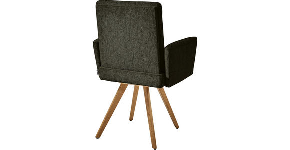 ARMLEHNSTUHL in Flachgewebe - Eichefarben/Grün, Design, Holz/Textil (56/92/60cm) - Dieter Knoll