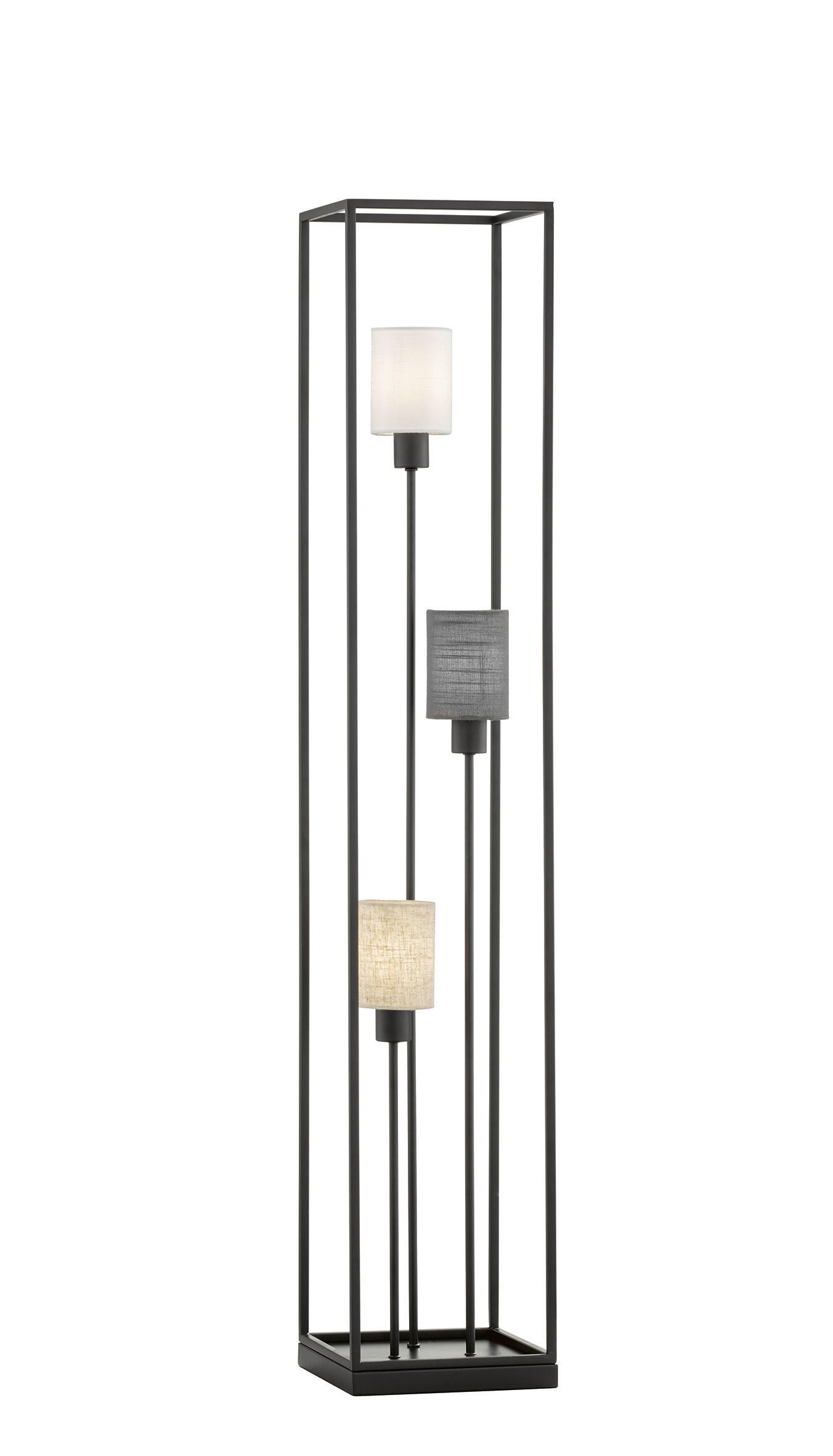 GOLVLAMPA 22/22/122,5 cm    - vit/sandfärgad, Design, metall/textil (22/22/122,5cm) - Fischer & Honsel