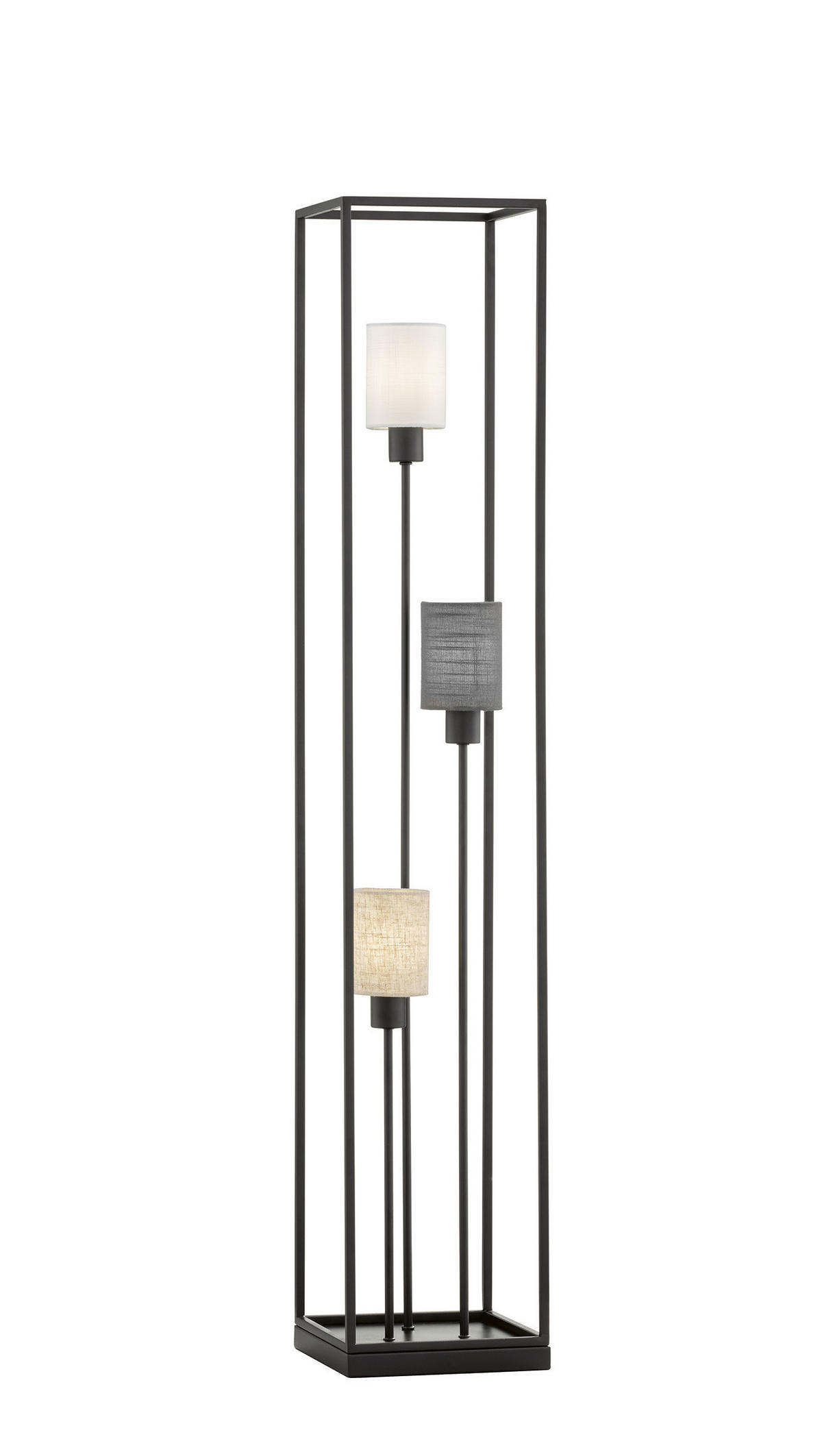 GOLVLAMPA 22/22/122,5 cm    - vit/sandfärgad, Design, metall/textil (22/22/122,5cm) - Fischer & Honsel