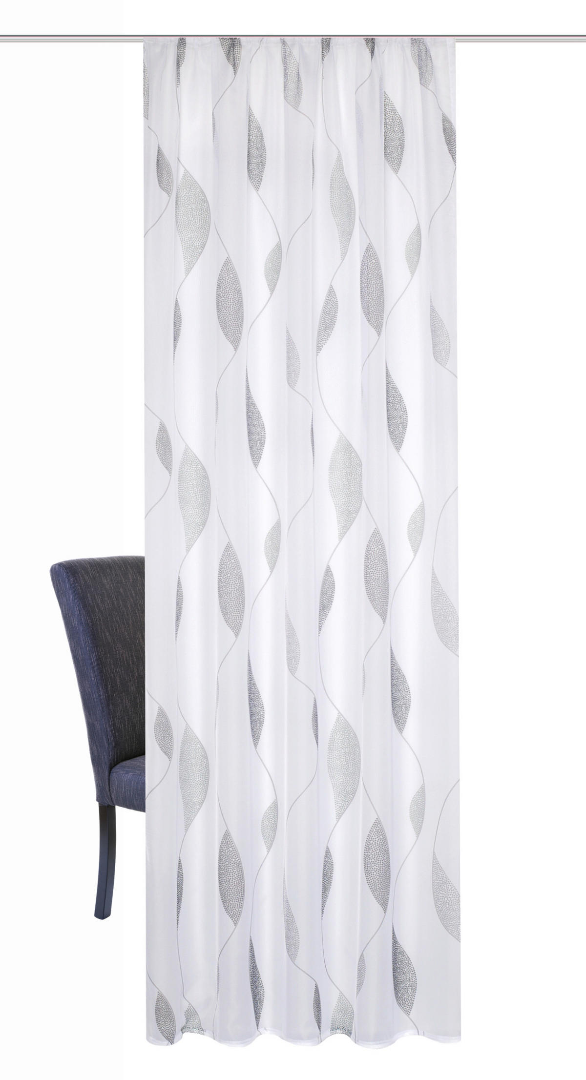 HOTOVÝ ZÁVĚS, průhledné, 140/245 cm - šedá/šedohnědá, Konvenční, textil (140/245cm) - Schmidt W. Gmbh
