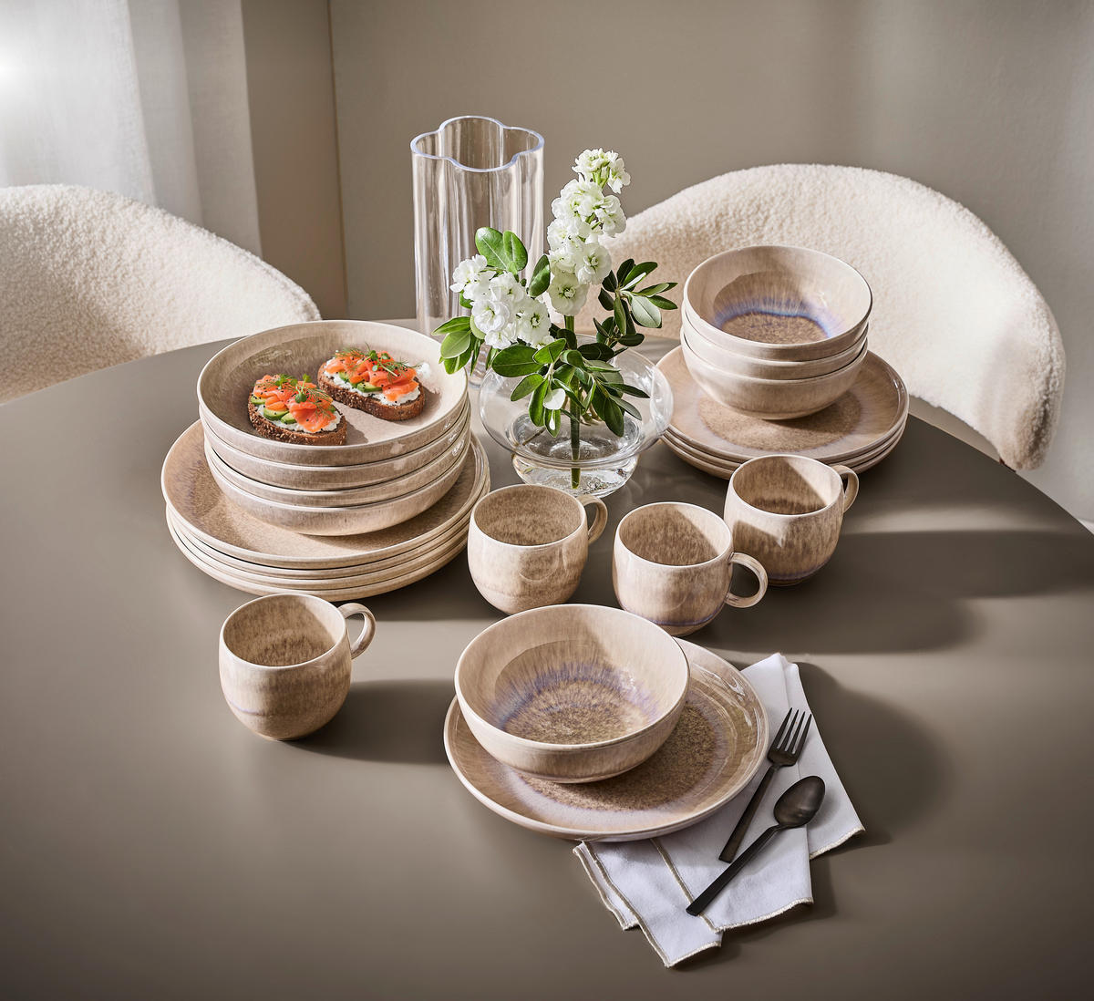 REGGELIZŐ ÉTKÉSZLET  - homokszínű, Konventionell, kerámia (34,5/19,4/32,0cm) - like.Villeroy & Boch