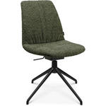 STUHL  in Aluminium Bouclé Metall, Textil  - Dunkelgrün/Schwarz, Design, Textil/Metall (46/81,5-84,5/55cm) - Johann Jakob