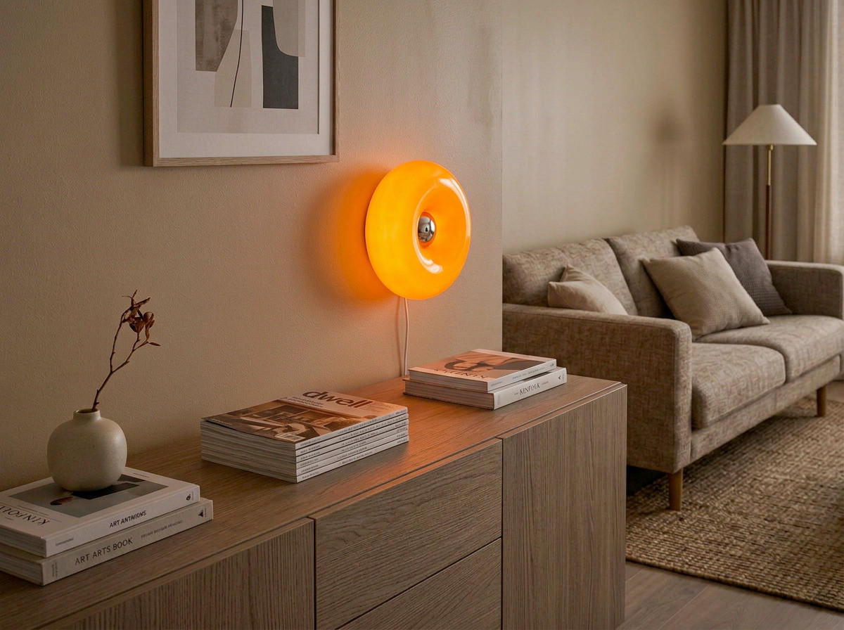 LED-TISCHLEUCHTE 30/12 cm  - Chromfarben/Orange, Design, Glas/Kunststoff (30/12cm) - Eglo