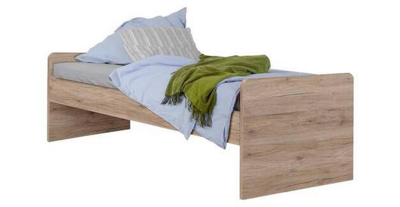 BETT 90/200 cm in Eiche San Remo - Eiche San Remo, KONVENTIONELL, Holzwerkstoff (90/200cm) - Carryhome