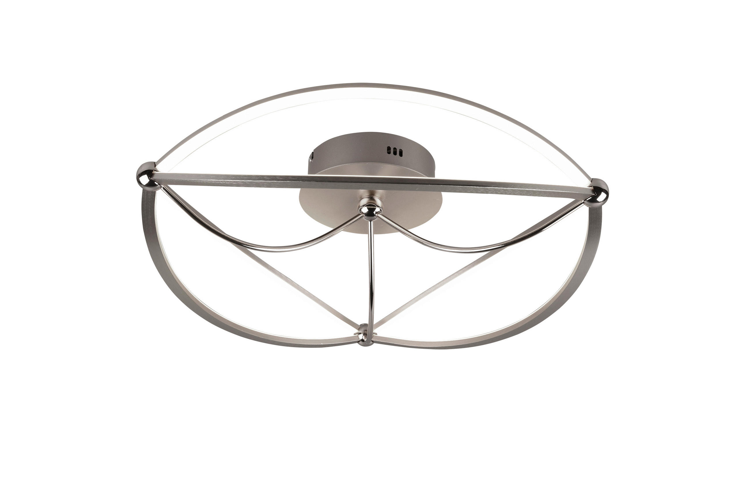 LED-DECKENLEUCHTE     - Nickelfarben, Design, Metall (62cm) - Trio Leuchten