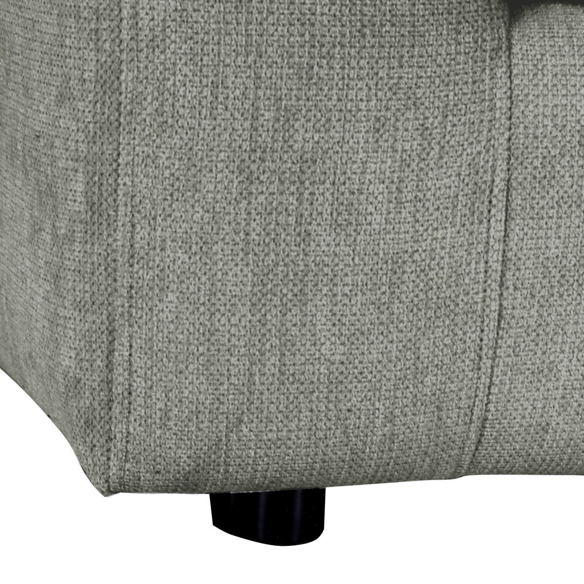 ECKSOFA in Flachgewebe Grün  - Schwarz/Grün, Design, Kunststoff/Textil (235/175cm) - home24