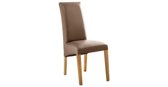STUHL  in Lederlook Textil  - Eichefarben/Cappuccino, KONVENTIONELL, Holz/Textil (47/102/57cm) - Carryhome