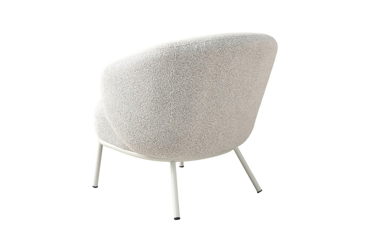 SESSEL in Bouclé Greige, Seidengrau  - Greige/Seidengrau, MODERN, Textil/Metall (73/73/80cm) - Schöner Wohnen