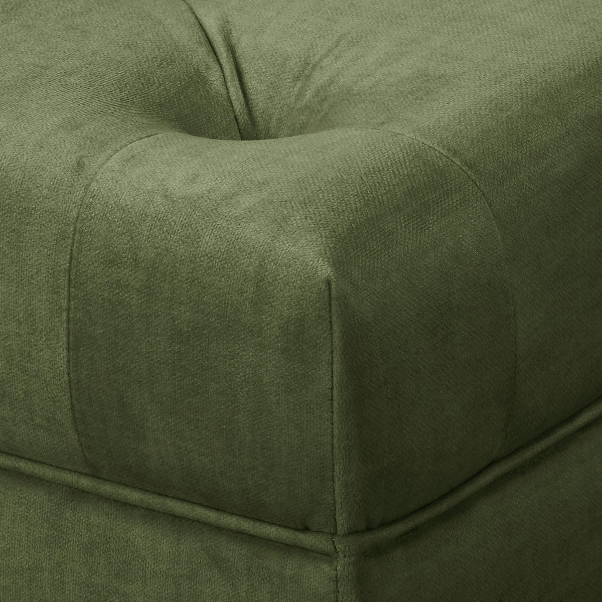 HOCKER in Textil Dunkelgrün  - Dunkelgrün/Braun, Design, Holz/Textil (96/35/62cm) - P & B