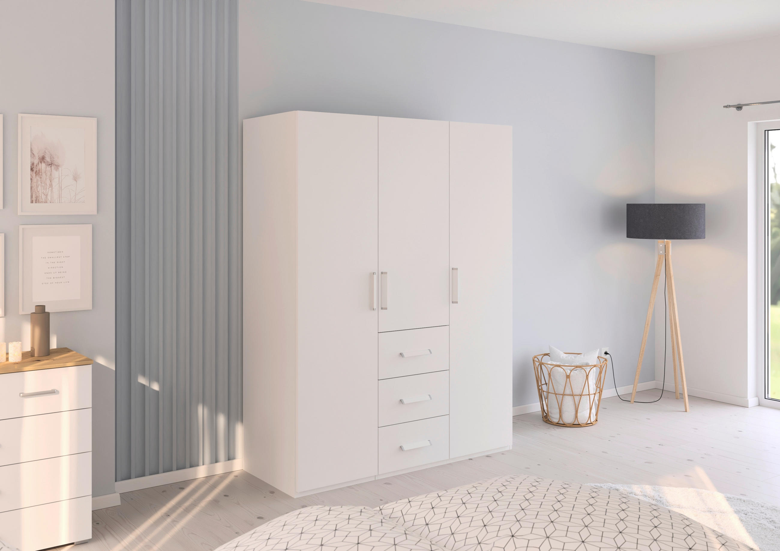 DREHTÜRENSCHRANK  in Weiß  - Weiß, Design, Holzwerkstoff/Kunststoff (151/197/60cm) - Novel
