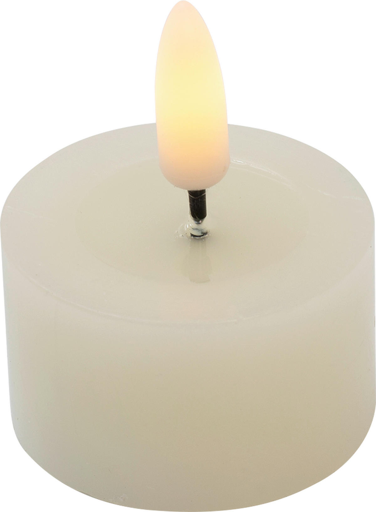 VÄRMELJUS MED LED  - cremefärgad, Lifestyle, plast/paraffin (4,5/2,5cm) - Ambia Home