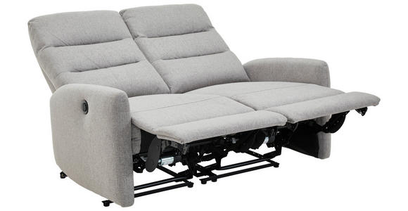 2-SITZER-SOFA Webstoff Hellgrau - Hellgrau/Schwarz, Design, Kunststoff/Textil (134/105/94cm) - Carryhome