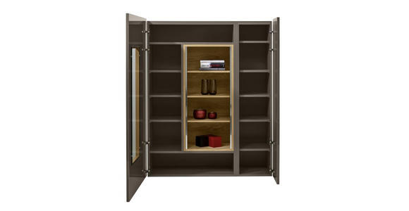 HIGHBOARD 116,5/144,5/43 cm - Eichefarben/Grau, Design, Glas/Holzwerkstoff (116,5/144,5/43cm) - Dieter Knoll
