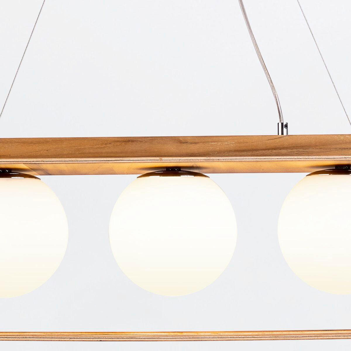 HÄNGELEUCHTE  - Teakfarben, Natur, Glas/Holz (20/52,9/20cm) - Elstead Lighting