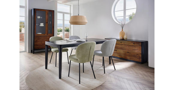 ESSTISCH in Holz 180/90/76 cm  - Schwarz, Trend, Holz (180/90/76cm) - Ambia Home