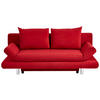 SCHLAFSOFA Armteil verstellbar Mikrofaser Rot  - Chromfarben/Rot, Design, Textil (194/73/91cm) - Xora