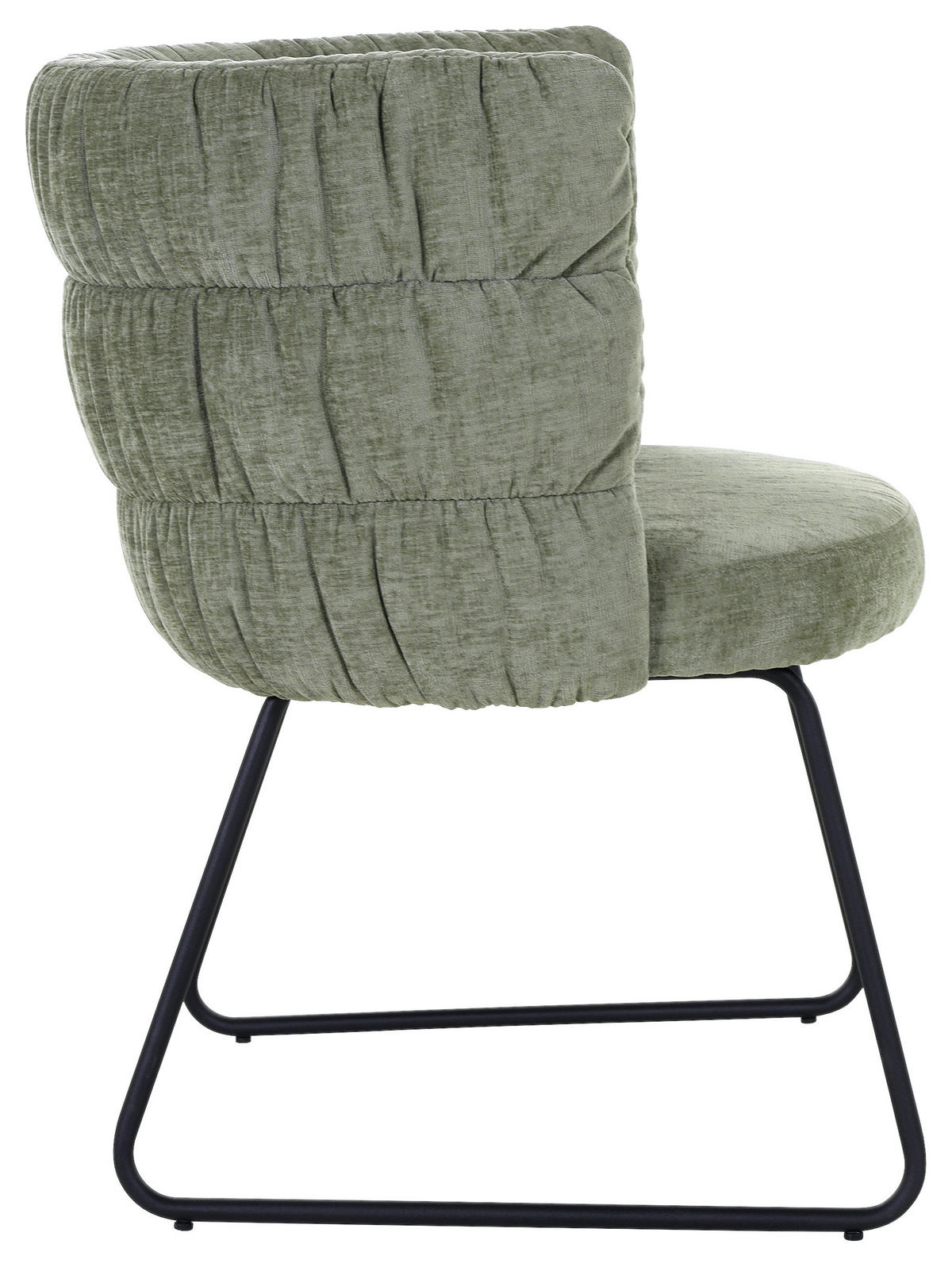 STUHL Flachgewebe Schwarz, Grün  - Schwarz/Grün, Basics, Textil/Metall (62/80/62cm) - Carryhome