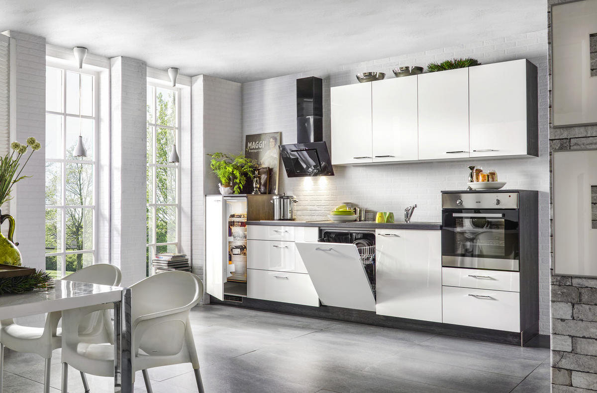 EINBAUKÜCHE   - MODERN, Holzwerkstoff - Welnova