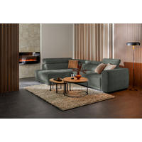 ECKSOFA in Struktur Grau  205/284 cm  - Schwarz/Grau, Design, Kunststoff/Textil (205/284cm) - Xora