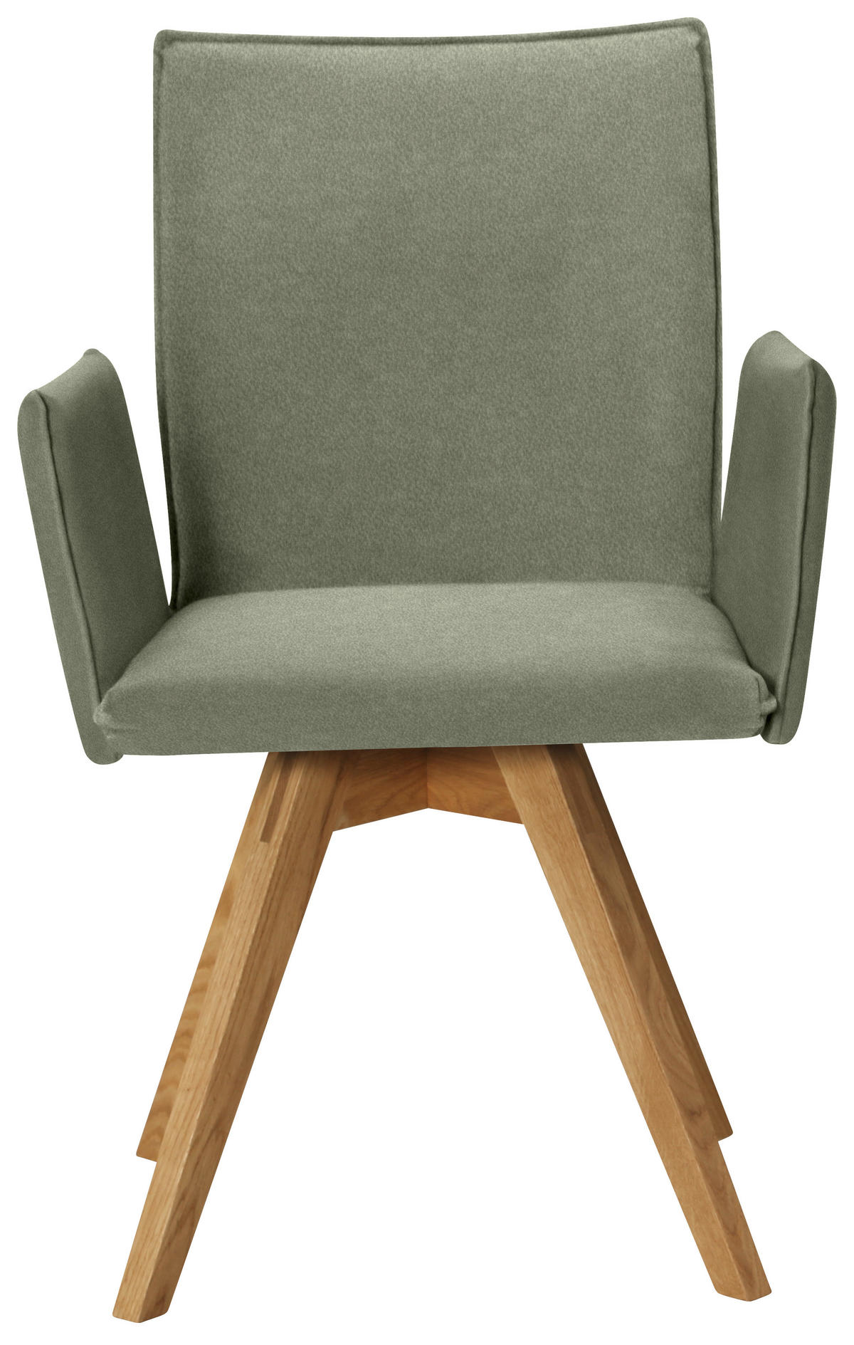 ARMLEHNSTUHL  in Samt  - Eichefarben/Grün, KONVENTIONELL, Holz/Textil (60/91/61cm) - Moderano