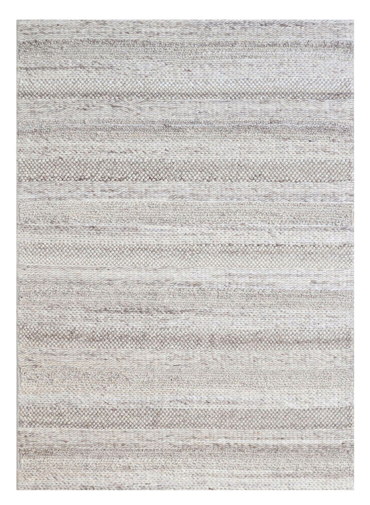 HANDVÄVD MATTA 130/190 cm Nordic Stripes  - taupe, Natur, textil (130/190cm) - Linea Natura